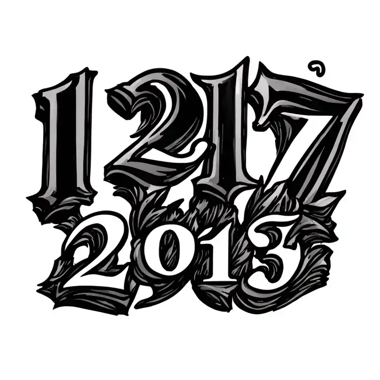 12/17/2003 birthday in Roman numerals with momento vivere tattoo design idea