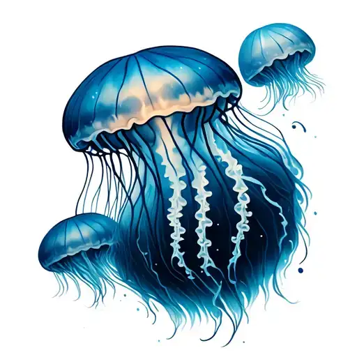 trinacria sicily jellyfish tattoo design idea