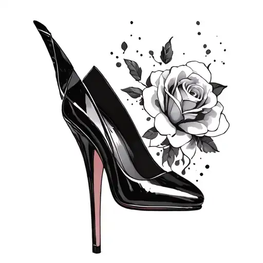 Stiletto tattoo design idea