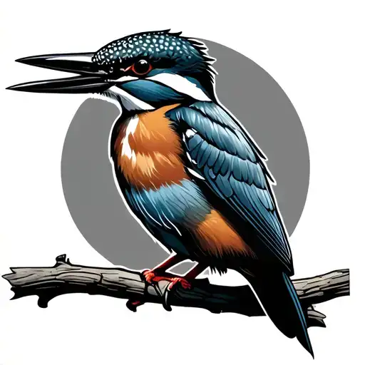 Kingfisher tattoo design idea