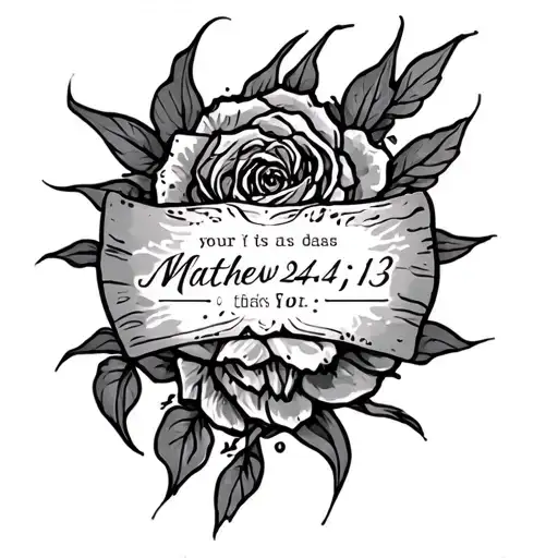 Matthew 24:13 tattoo design idea
