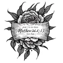Matthew 24:13 tattoo design idea
