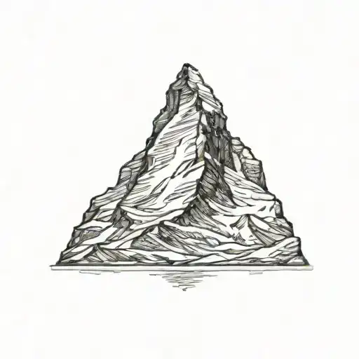 matterhorn mountain tattoo design idea