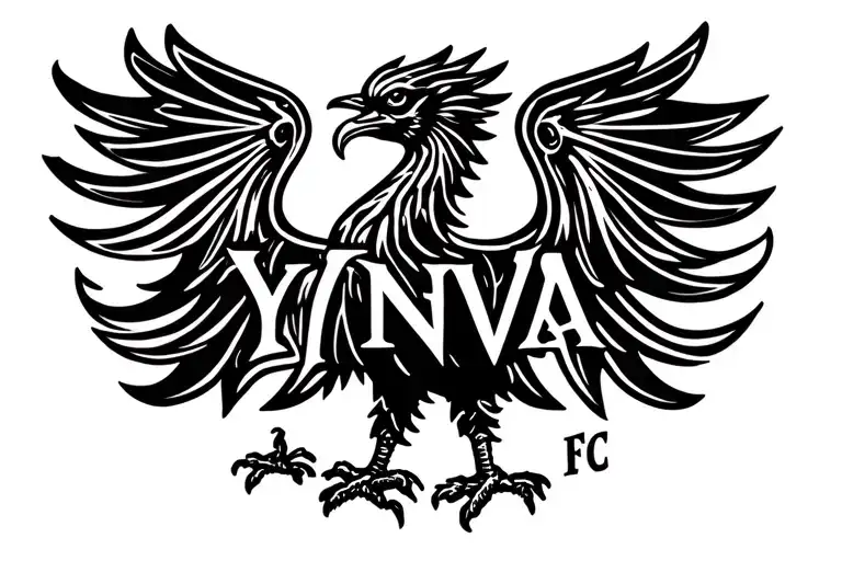 "YNWA" liverpool fc liver bird tattoo design idea