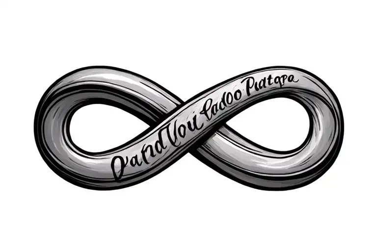 Infinity Symbol with names tattoo design idea