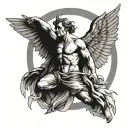 icarus falling tattoo design idea