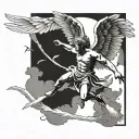 icarus falling tattoo design idea