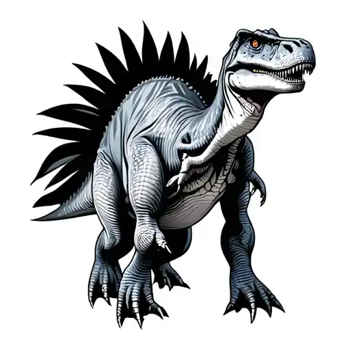 dinosaur autism tattoo design idea