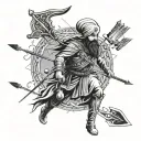 sikh warrior arrow tattoo design idea