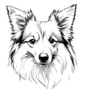 sheltie folded ears tattoo design idea