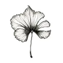 ginkgo leaf with shading tattoo design idea