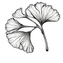 ginkgo leaf with shading tattoo design idea