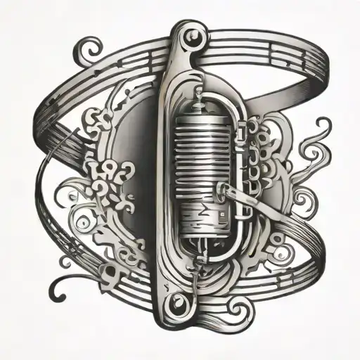 fineline wrist tattoo that looks like a bracelet but is a half swirl of music bar  tattoo design idea