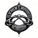 Elden Ring logo incorporated music theme tattoo design idea