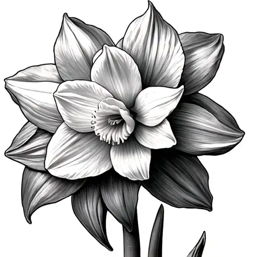 daffodil flower andrew tattoo design idea