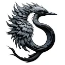 semicolon pheonix tattoo design idea