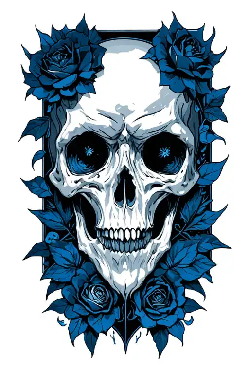 dark blue, black and grey tattoo design inspired by gothic tattoos tattoo design idea