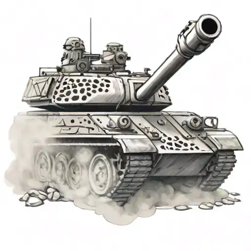 leopard 2 tank tattoo design idea