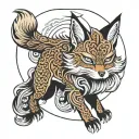 nine tailed red fox tattoo design idea