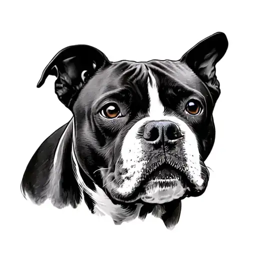 Staffy tattoo design idea