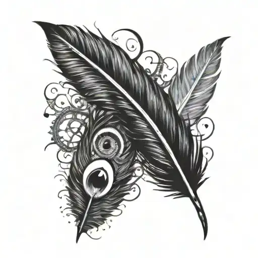 kabbalah Feather Transforming Tattoo design tattoo design idea