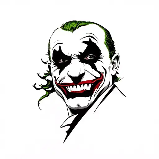 joker face tattoo design idea