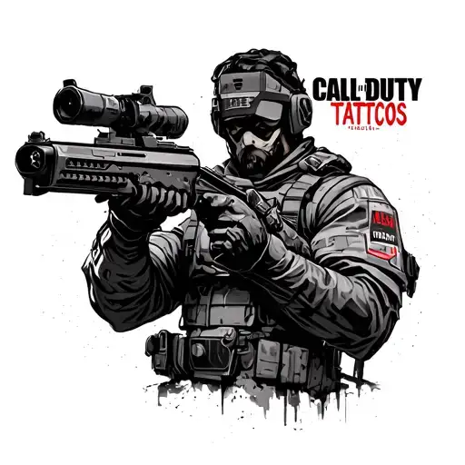 apex legends and call of duty warzone  tattoo design idea