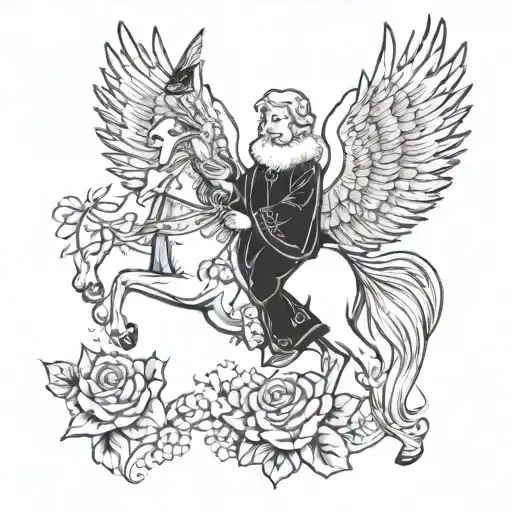 tattoo in the style of Russian fairy tales tattoo design idea