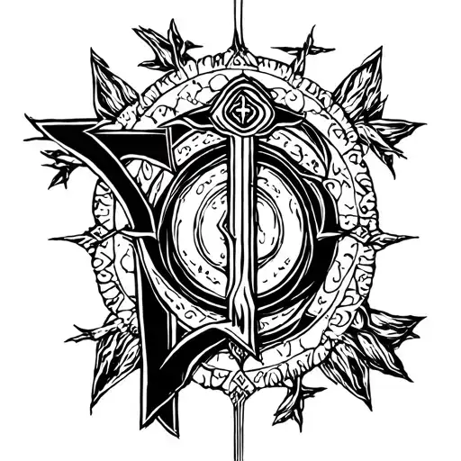 christian man of god symbol in alchemy tattoo design idea