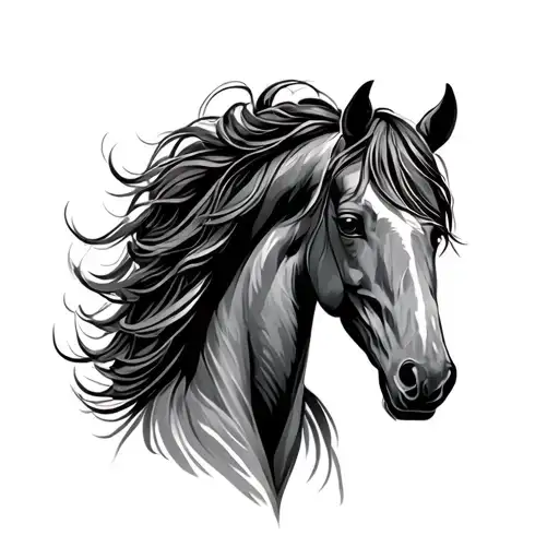 Lynn Oswego horses calilily Virgo  tattoo design idea