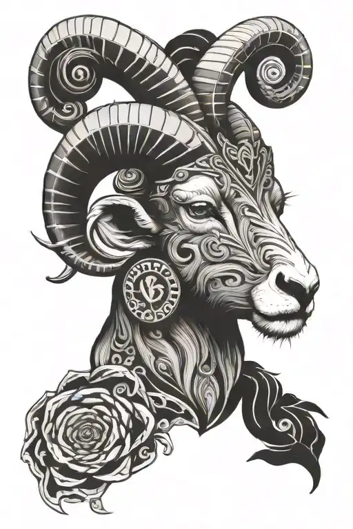 ram aries tattoo design idea