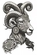 ram aries tattoo design idea