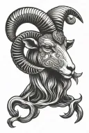 ram aries tattoo design idea