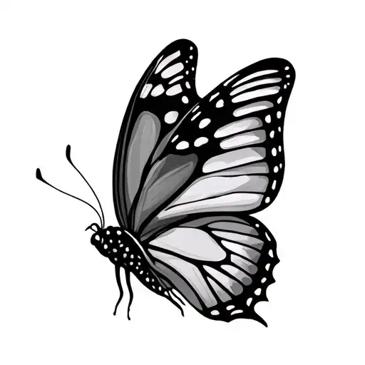 Butterfly Masculine tattoo design idea