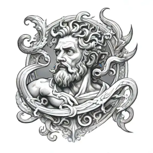 Neptune tattoo design idea