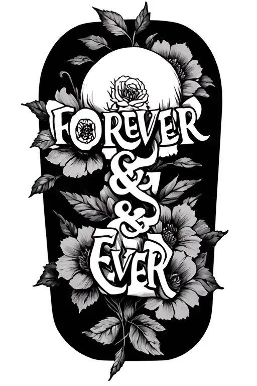 forever and ever  tattoo design idea