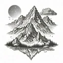 crested butte mountain peak tattoo design idea