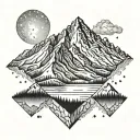 crested butte mountain peak tattoo design idea