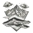 crested butte mountain peak tattoo design idea