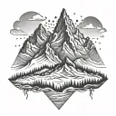 crested butte mountain peak tattoo design idea