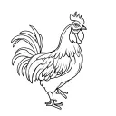 game-cock tattoo design idea