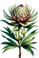 protea flower tattoo design idea