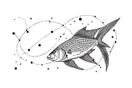 Pisces and Aquarius constellation tattoo design idea
