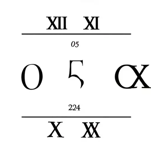 Roman numerals of 05 22 2024 tattoo design idea