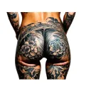 Buttocks tattoo design idea