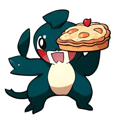 pokemon appltun eating an apple pie tattoo design idea