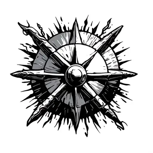 windrose im Mad Max Style halstattoo tattoo design idea