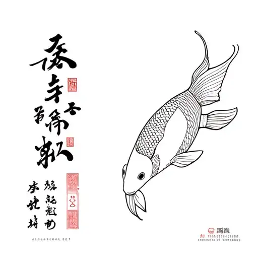 Torii Gate, Kamon, Koi Fish tattoo design idea