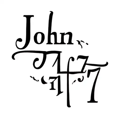"John 13:7" biblical quote intertwined tattoo design idea