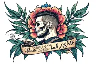 Plaster back with me tattoo design idea